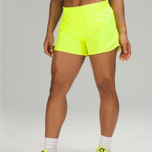 Neon Yellow 4” Tall Hotta Hot Shorts